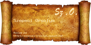 Szepesi Orsolya névjegykártya